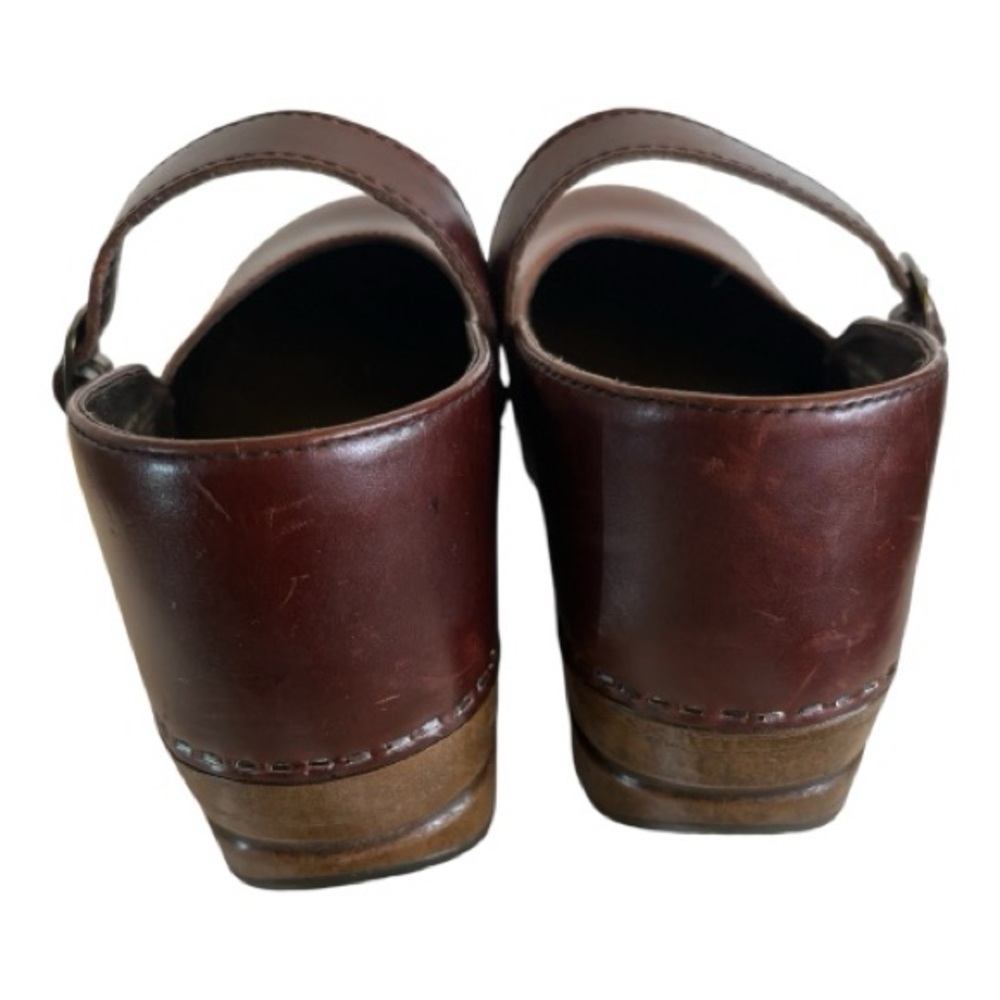 RARE!! Brown Leather Dansko Mary Jane Wedge Shoes - Picture 6 of 6